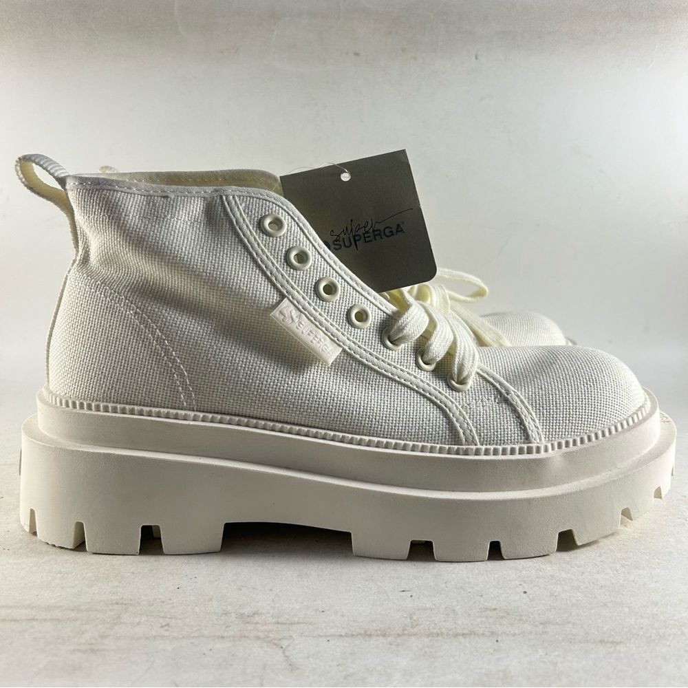 Superga 3052 Alpina Apex Mid Women’s Ankle Boots Natural Beige Size 7.5